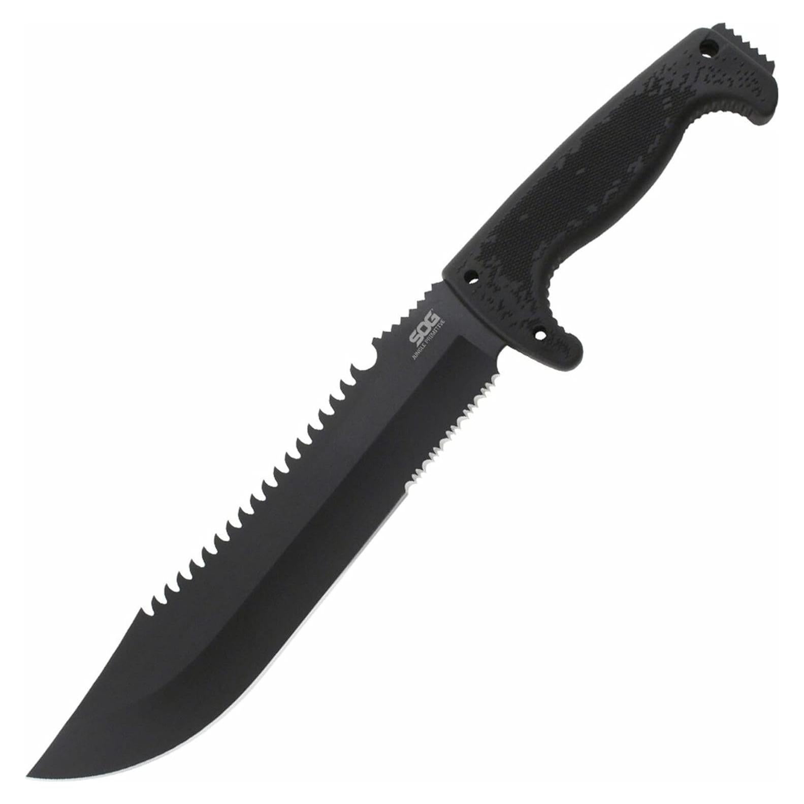Machete Táctico SOG Jungle Primitive 38.86 cm Acero Negro
