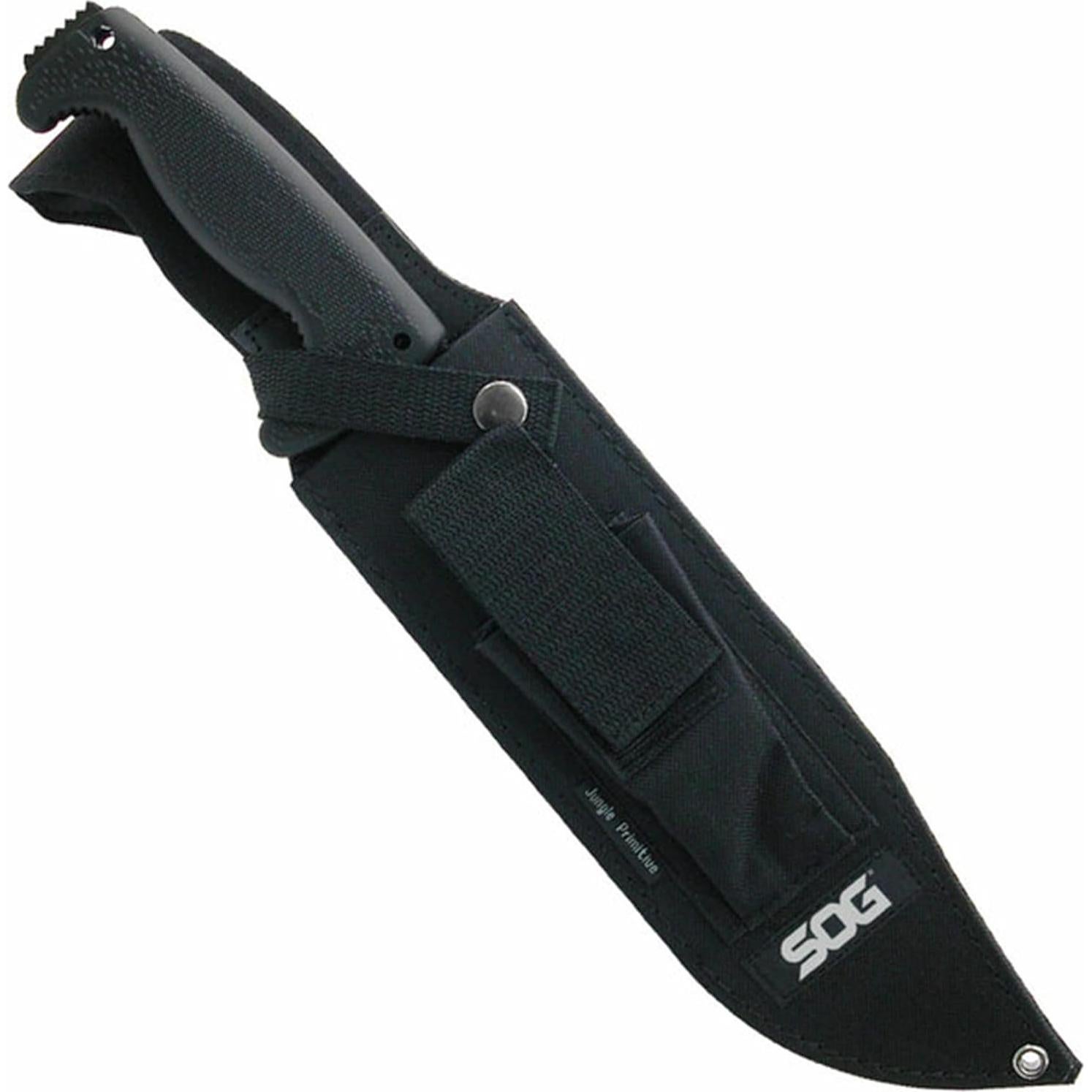 Machete Táctico SOG Jungle Primitive 38.86 cm Acero Negro