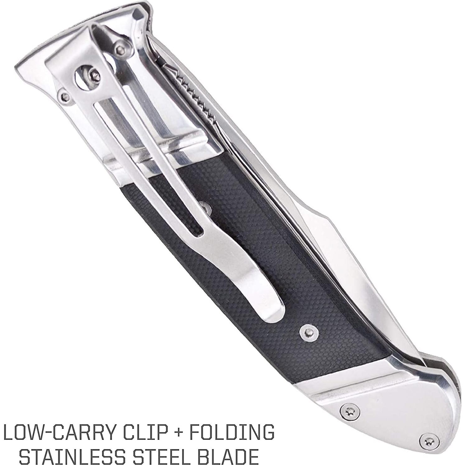 Cuchillo de bolsillo SOG Fielder G10 - Acero inoxidable 8.4 cm