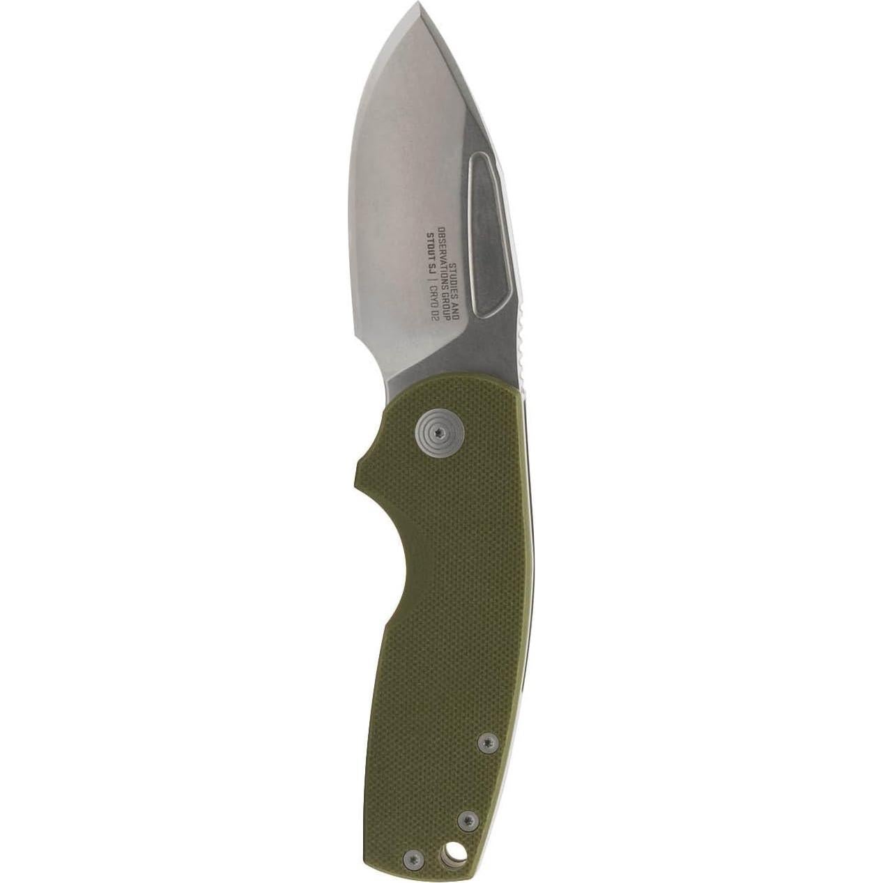 Cuchillo Plegable SOG Stout SJ Verde OD 7.62 cm Acero D2