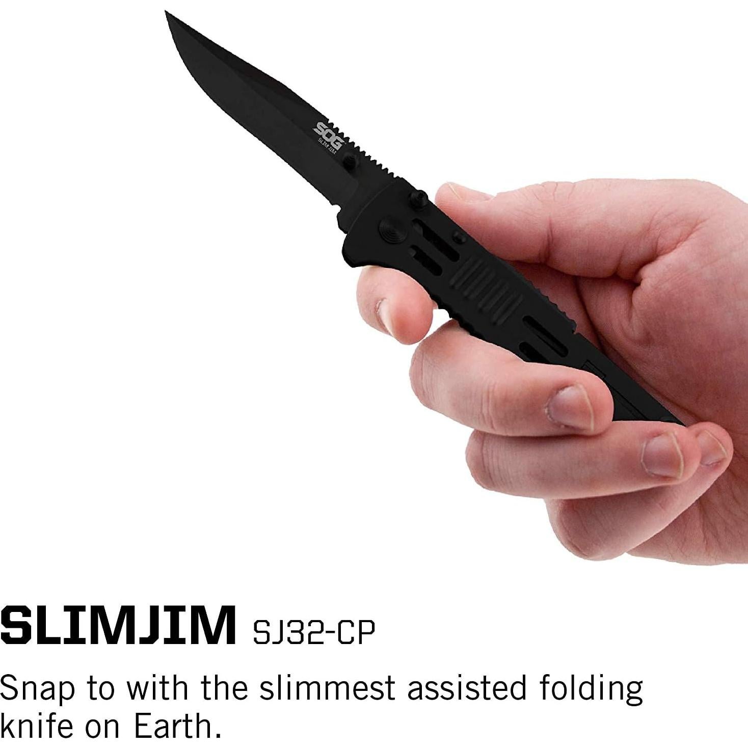 Cuchillo Plegable SOG SlimJim SJ32-CP Acero Inoxidable 5.08 cm