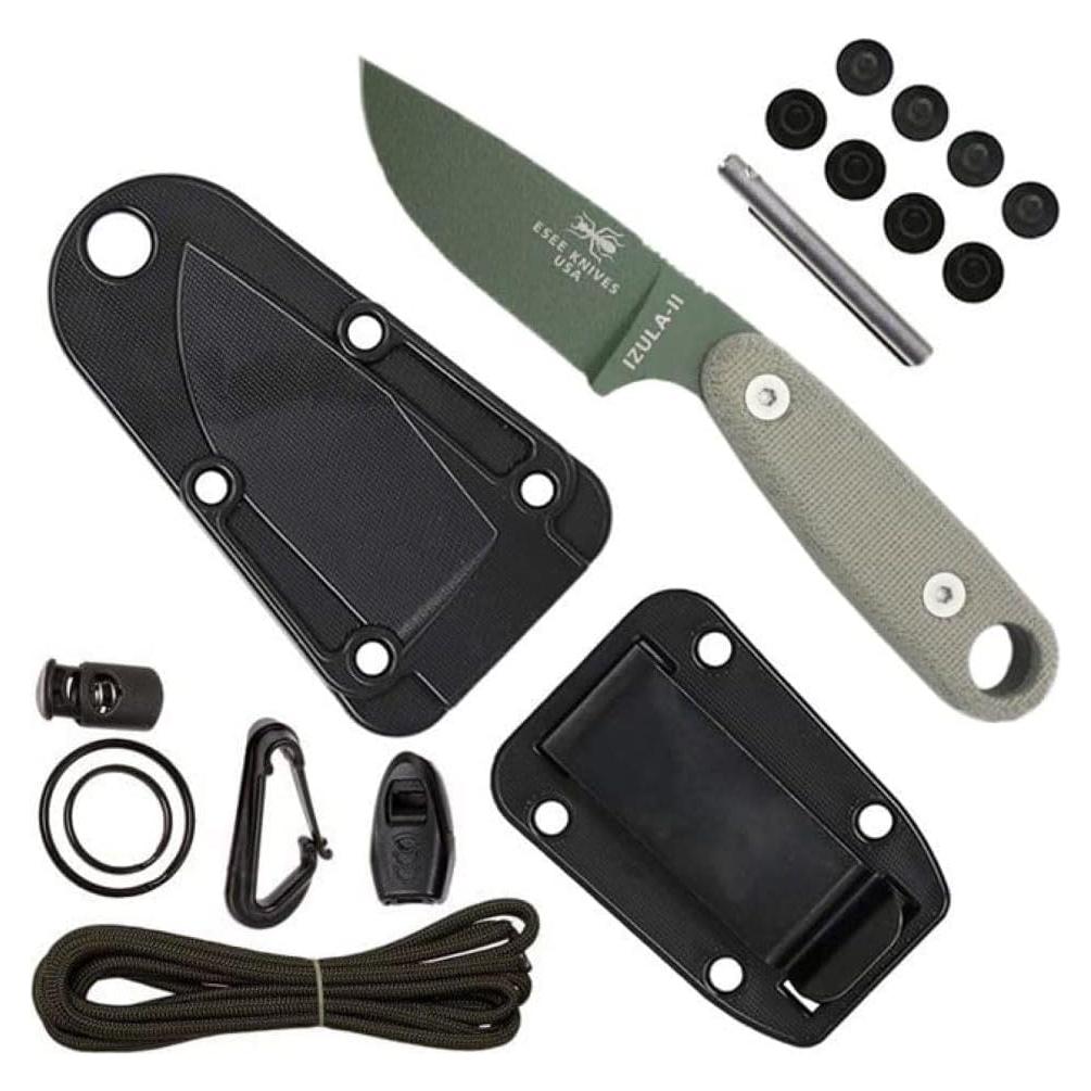Cuchillo de Supervivencia ESEE Izula II 6.68 cm Verde Oliva