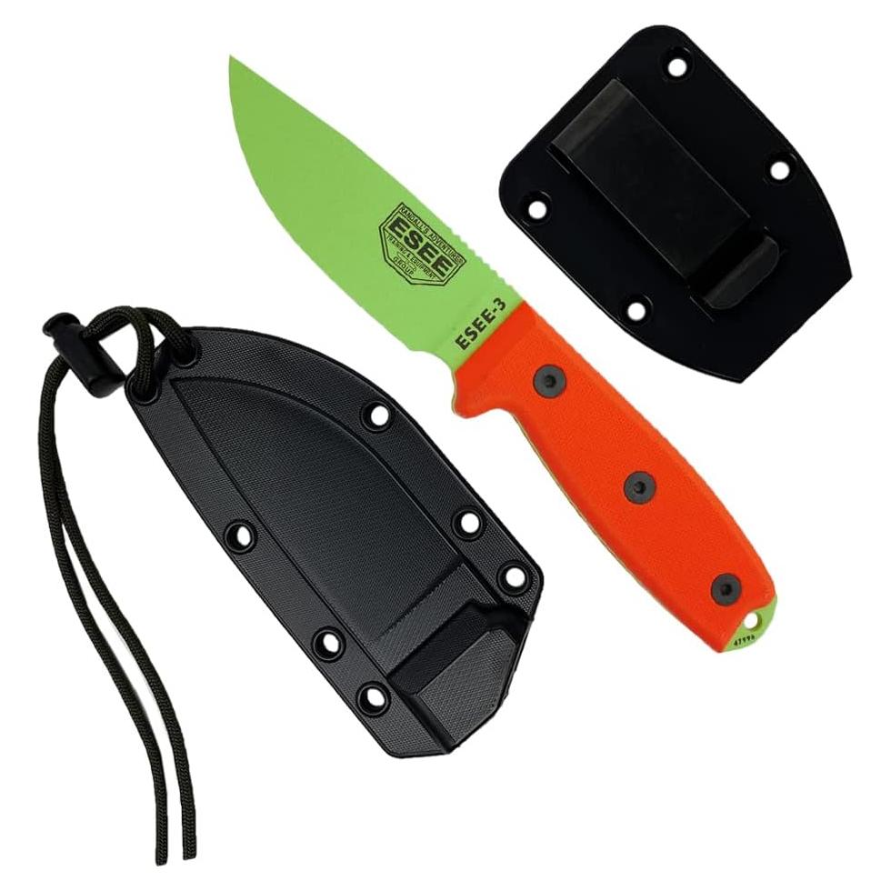 Cuchillo ESEE 3P Fijo Táctico con Funda Moldeada 21.1 cm