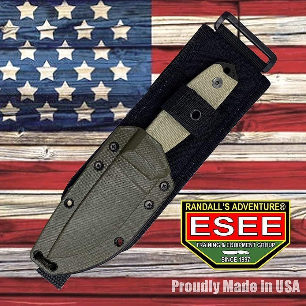 Cuchillo ESEE-3MIL-P Fijo 9.84 cm Acero Carbono Negro Micarta