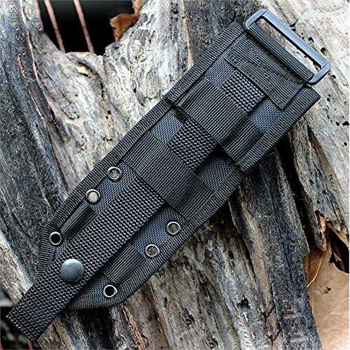 Cuchillo de Hoja Fija ESEE 3PM-MB con Funda MOLLE Negra