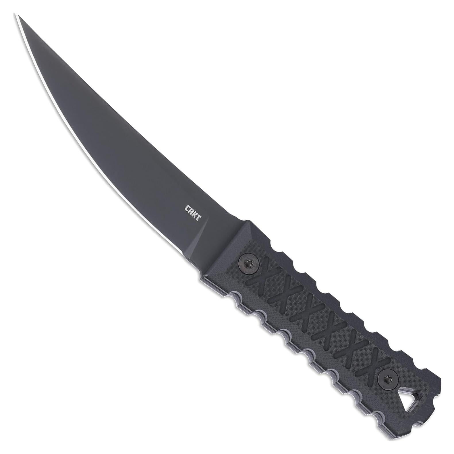 HZ4 Getting Things Done Fixed Blade Knife with Sheath: SK-5 Steel Plain Edge Blade, G10 Handle, 2924
