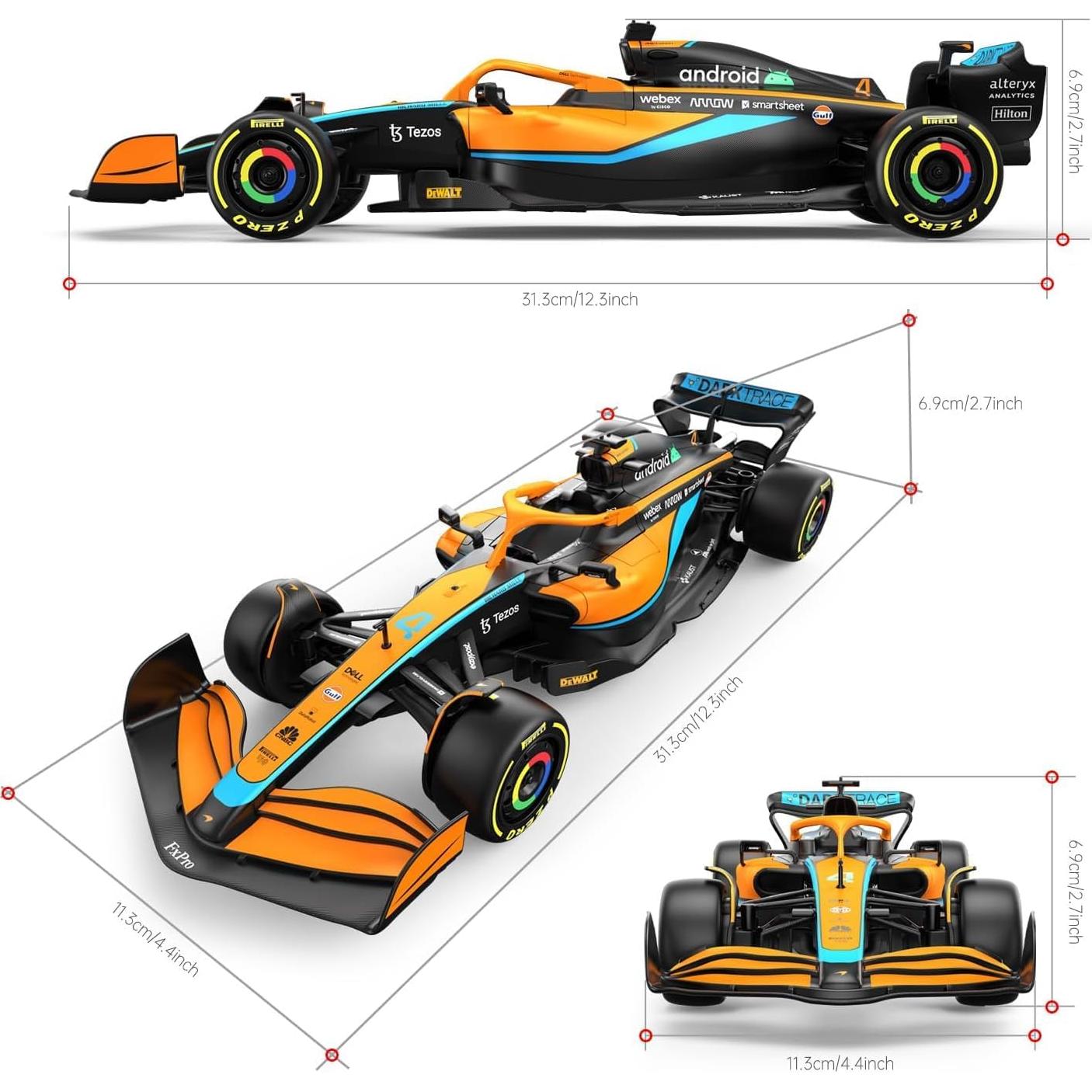 Coche RC McLaren F1 MCL36 Rastar 1:18 Control Remoto