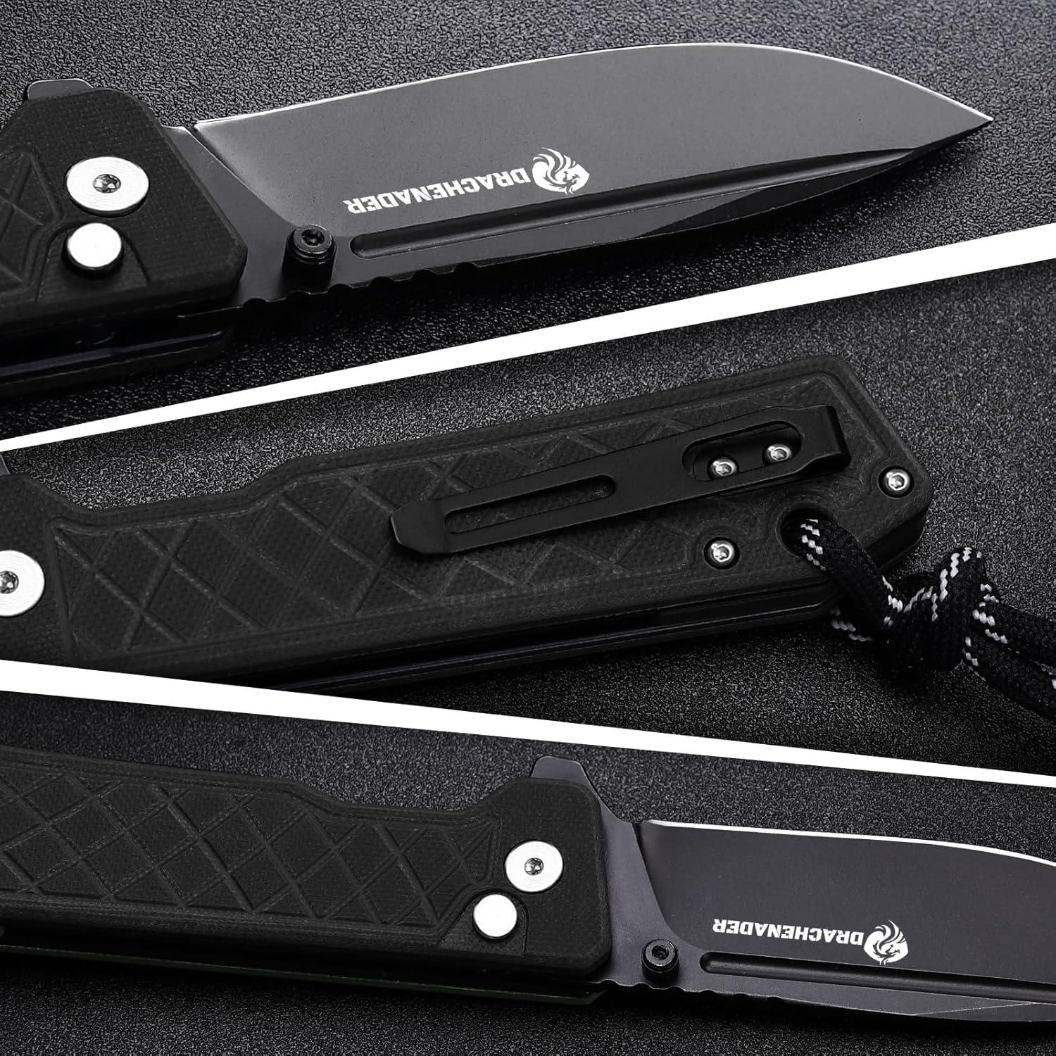 Cuchillo de bolsillo DRACHENADER BINGREN-JT-HEIHEI 19.9cm negro