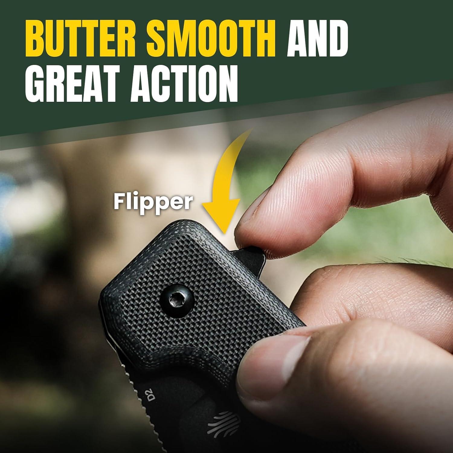 Cuchillo Plegable Kizer Nice Guy D2 7.21 cm Mango G10 EDC