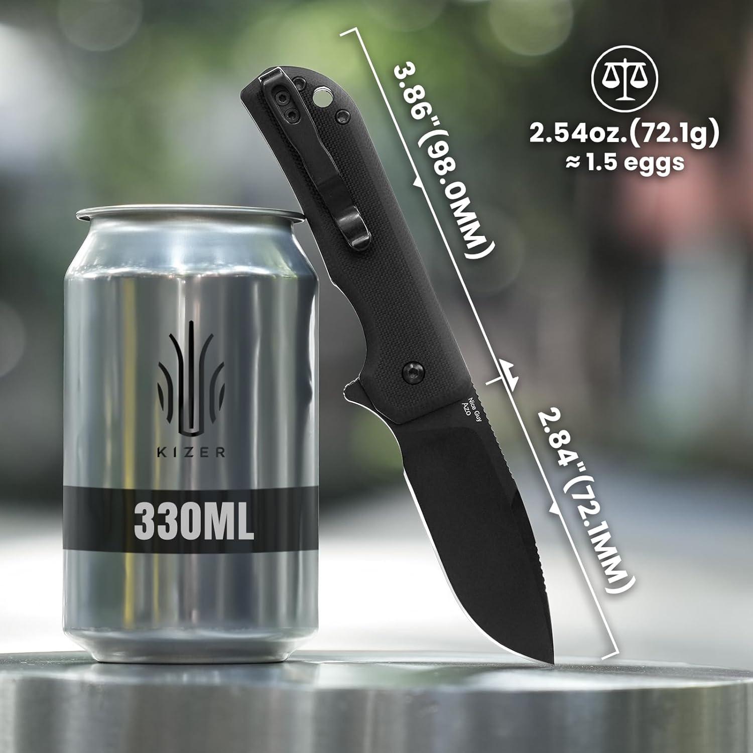 Cuchillo Plegable Kizer Nice Guy D2 7.21 cm Mango G10 EDC