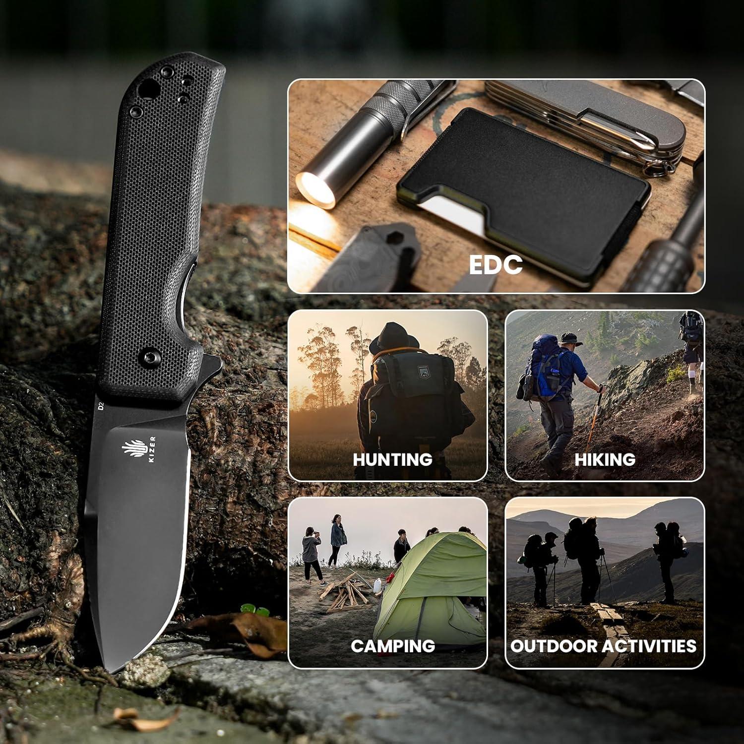 Cuchillo Plegable Kizer Nice Guy D2 7.21 cm Mango G10 EDC