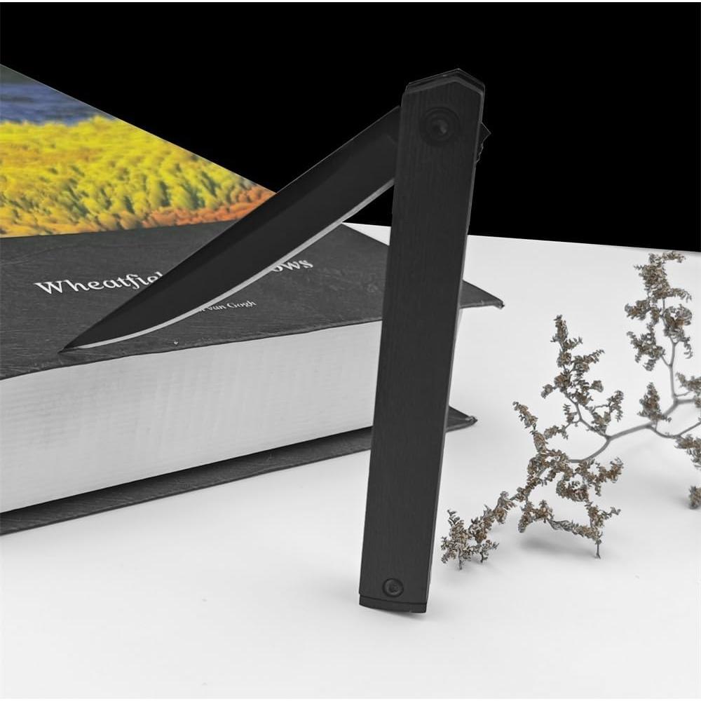 Cuchillo de bolsillo HUAAO CEO 7097, EDC negro, 19.69 cm