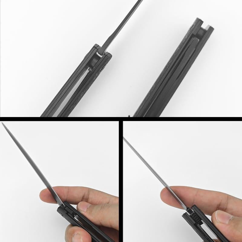 Cuchillo de bolsillo HUAAO CEO 7097, EDC negro, 19.69 cm