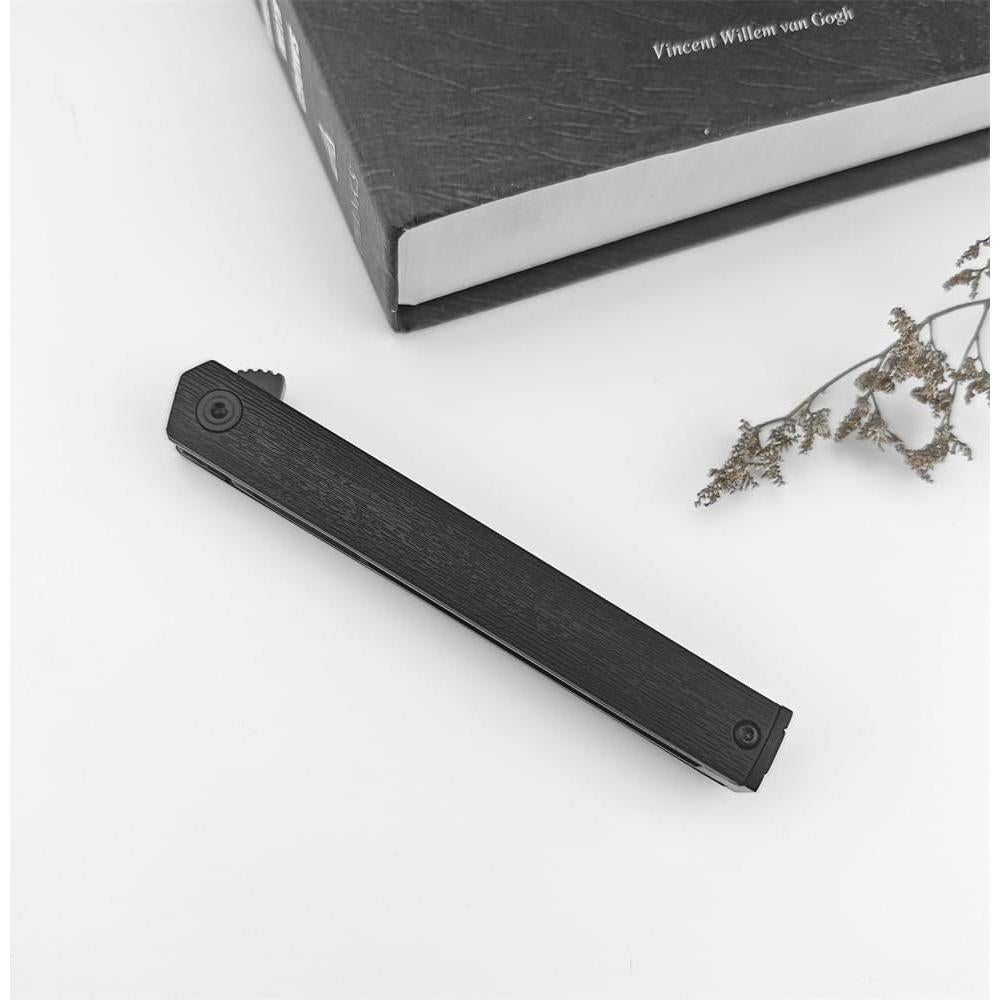 Cuchillo de bolsillo HUAAO CEO 7097, EDC negro, 19.69 cm