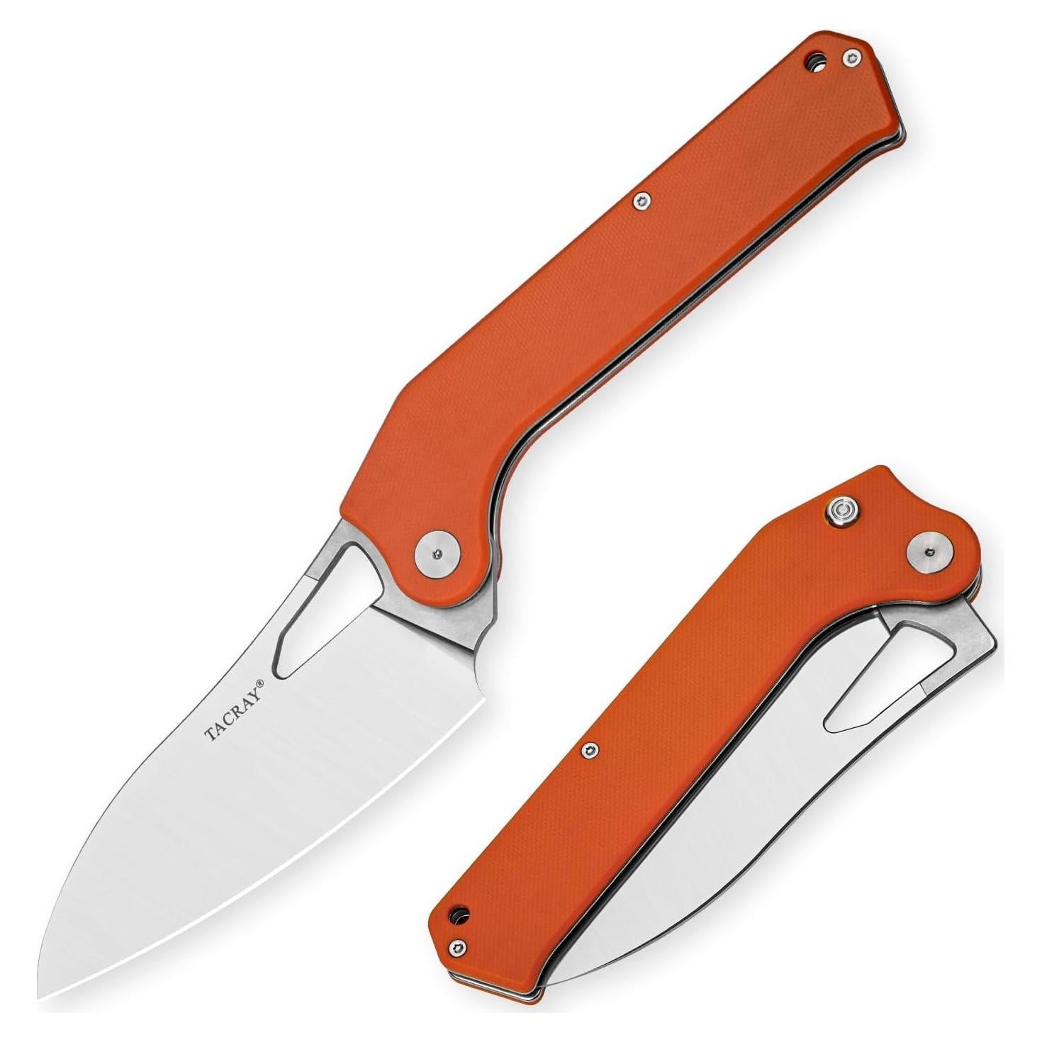 Cuchillo de Chef Plegable TACRAY 11.3 cm Acero Inoxidable Naranja