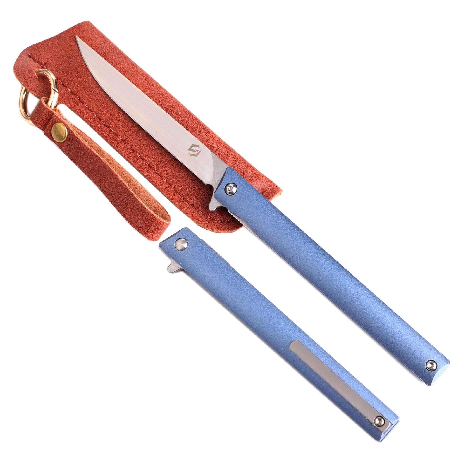 Cuchillo Plegable Samior GP035 de Aluminio Azul 8.89 cm D2