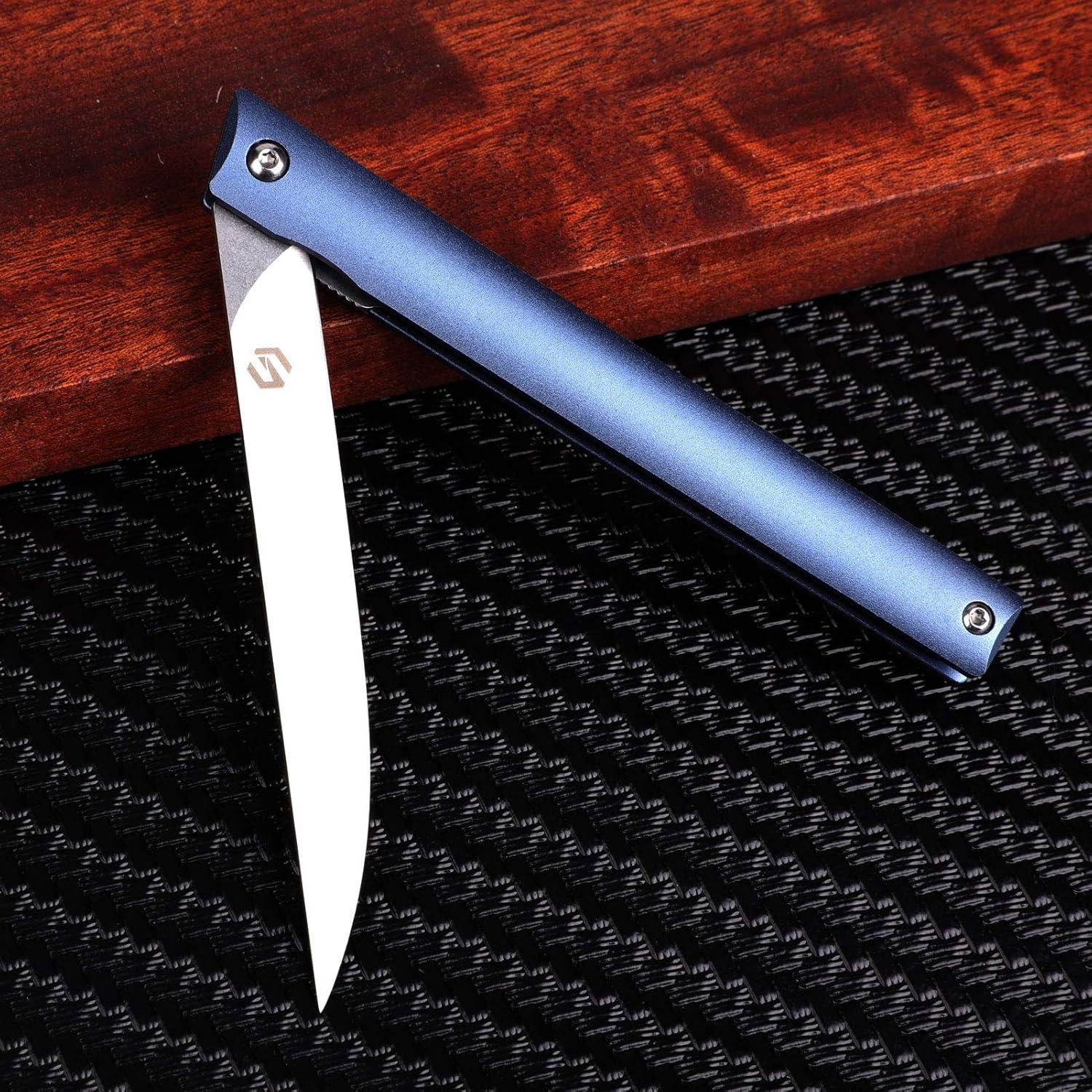 Cuchillo Plegable Samior GP035 de Aluminio Azul 8.89 cm D2