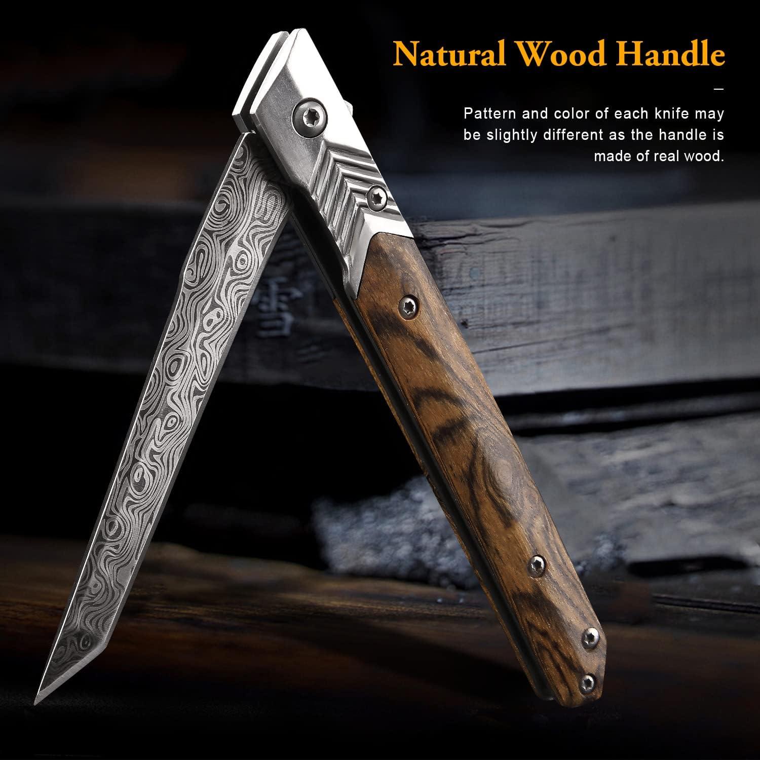 Cuchillo de bolsillo ITOKEY EDC 22 cm con hoja Tanto y bloqueo