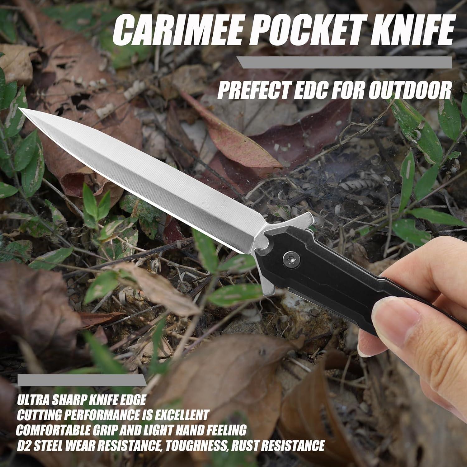 Cuchillo de bolsillo plegable Carimee 9.5 cm acero inoxidable