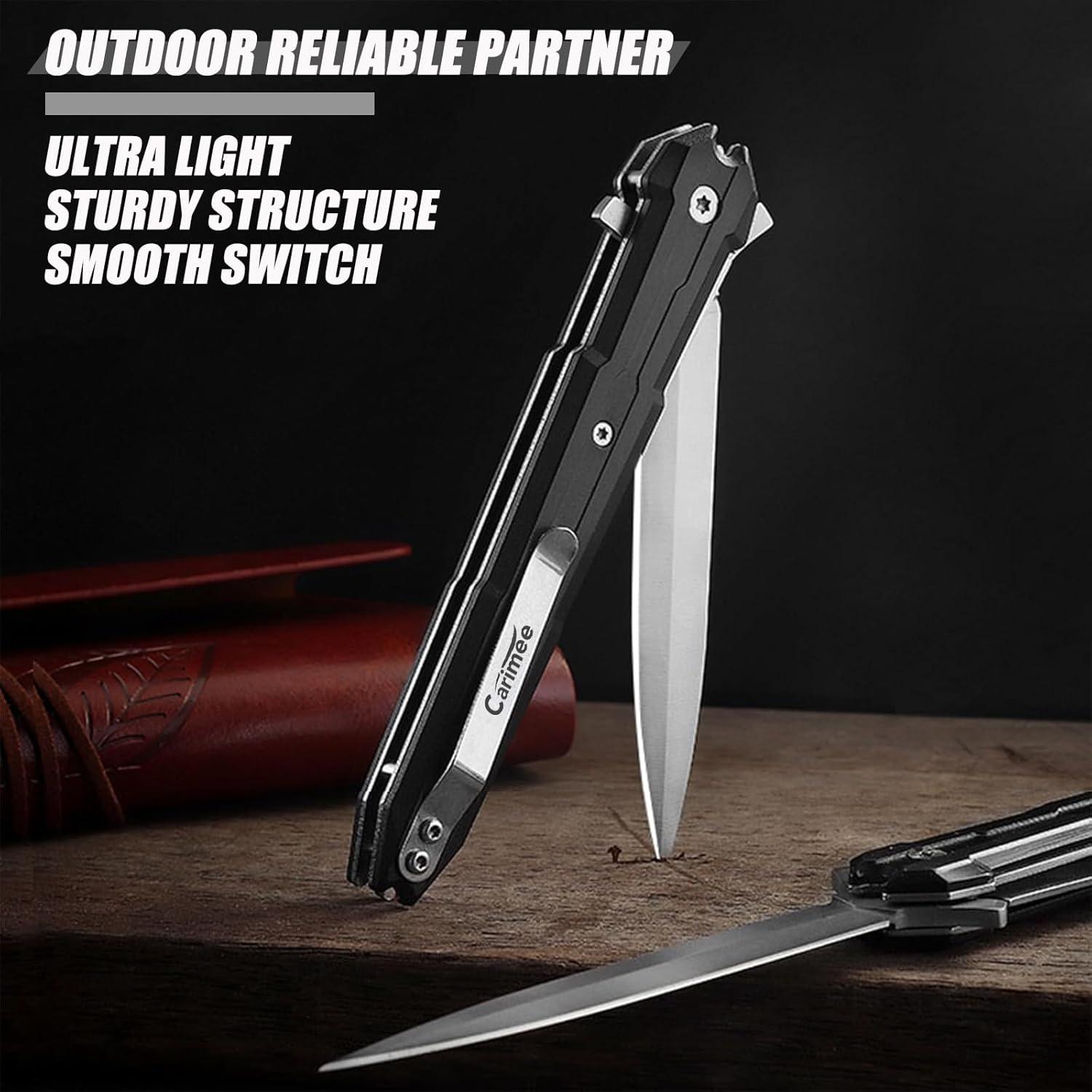 Cuchillo de bolsillo plegable Carimee 9.5 cm acero inoxidable