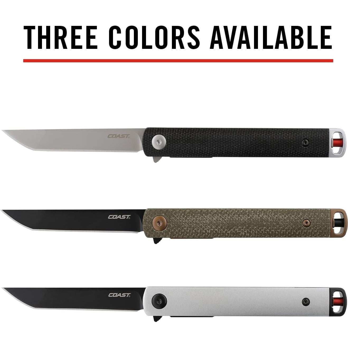 Cuchillo de bolsillo plegable COAST LX504 con hoja Tanto 7.6 cm