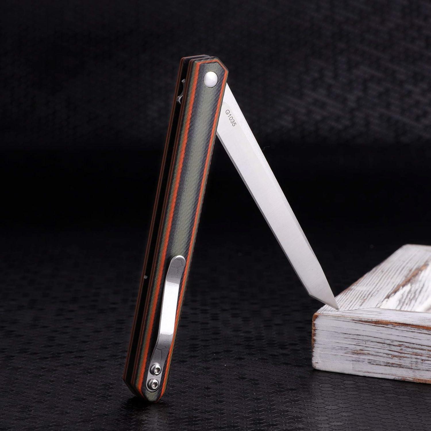 Cuchillo Plegable Samior G1035 D2 Tanto 89mm Mango G10