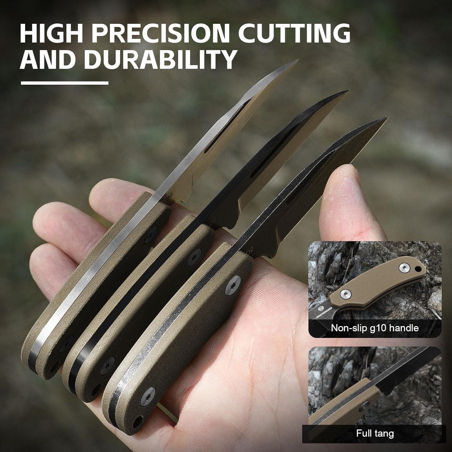 Cuchillo de Cuello DRACHENADER X-YTT 14.68 cm Hoja D2 Sheepsfoot