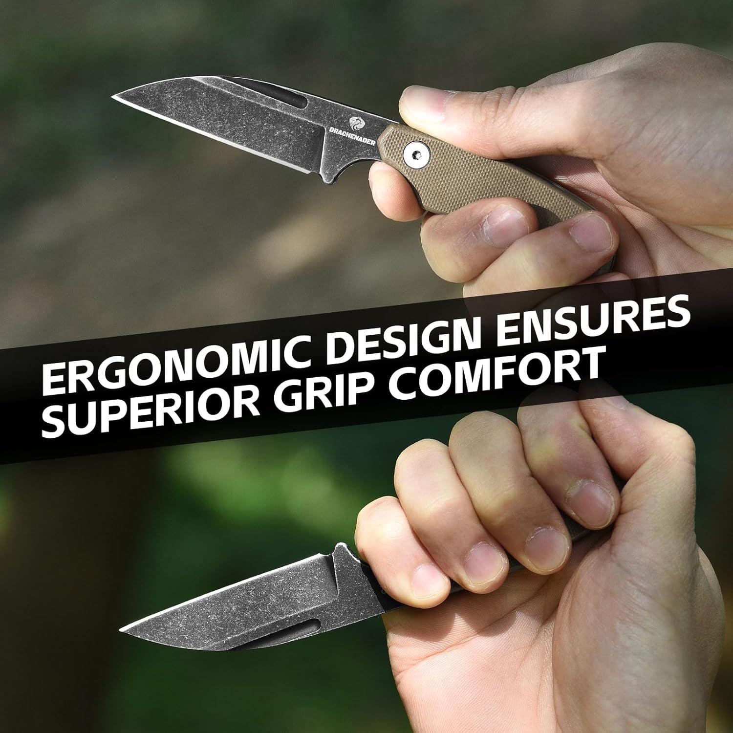 Cuchillo de Cuello DRACHENADER X-YTT 14.68 cm Hoja D2 Sheepsfoot
