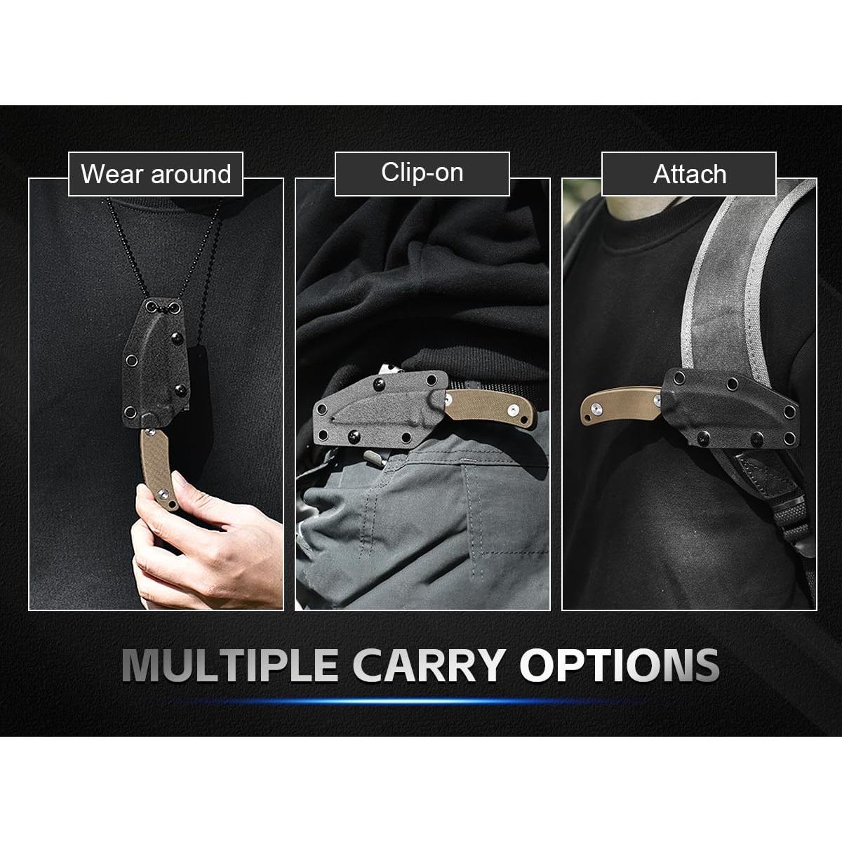 Cuchillo de Cuello DRACHENADER X-YTT 14.68 cm Hoja D2 Sheepsfoot