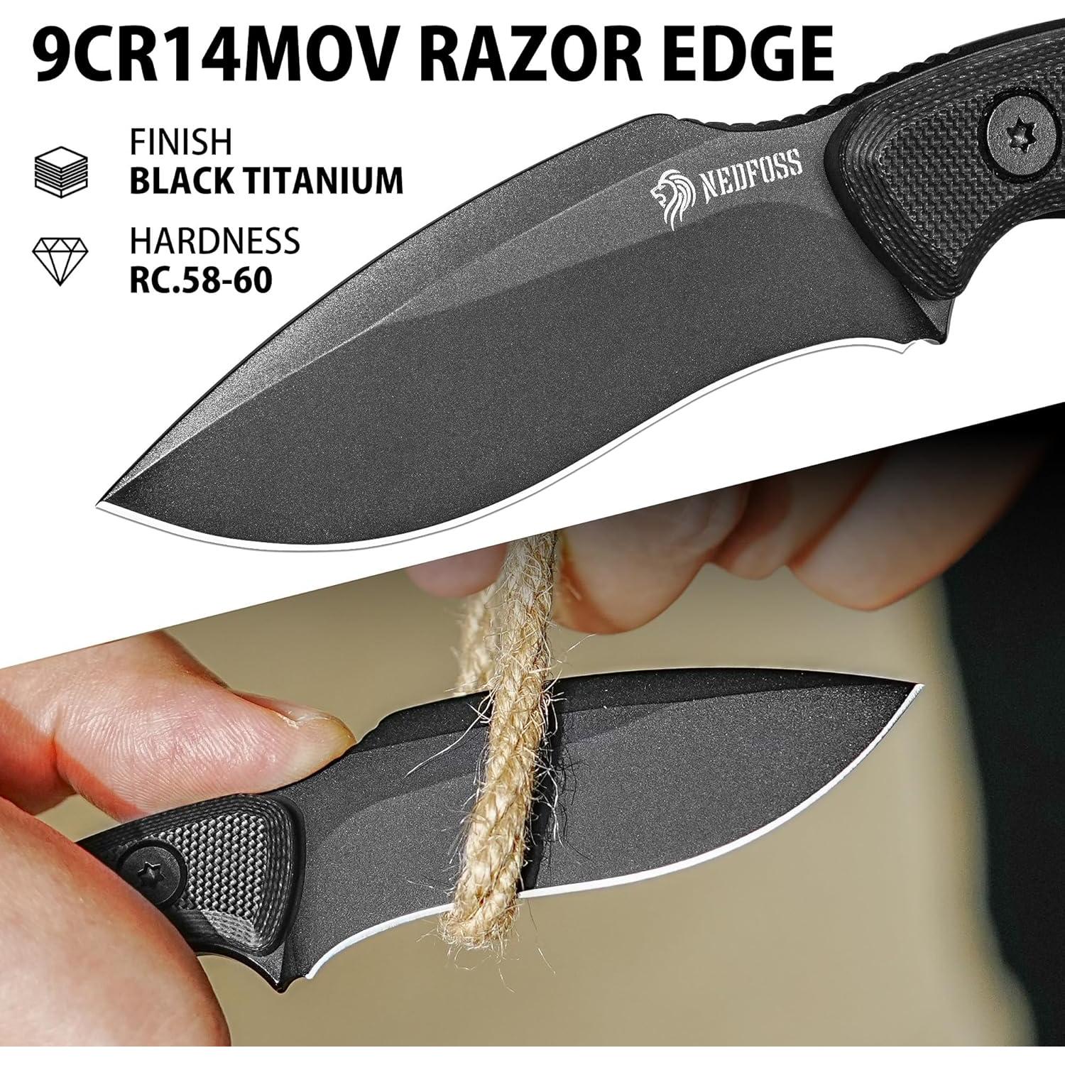 Cuchillo Fijo EDC NedFoss Ardilla II 7.5 cm Mango G10