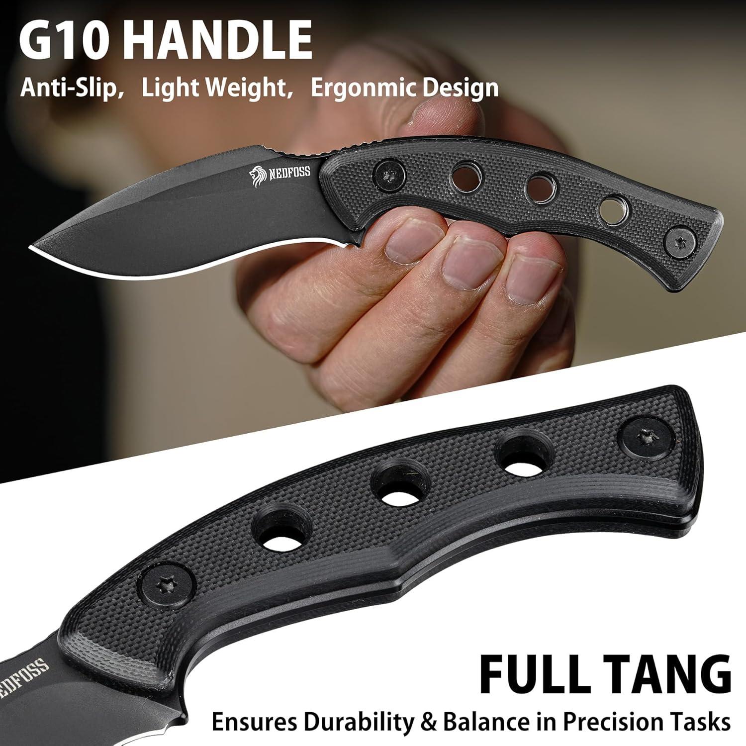 Cuchillo Fijo EDC NedFoss Ardilla II 7.5 cm Mango G10