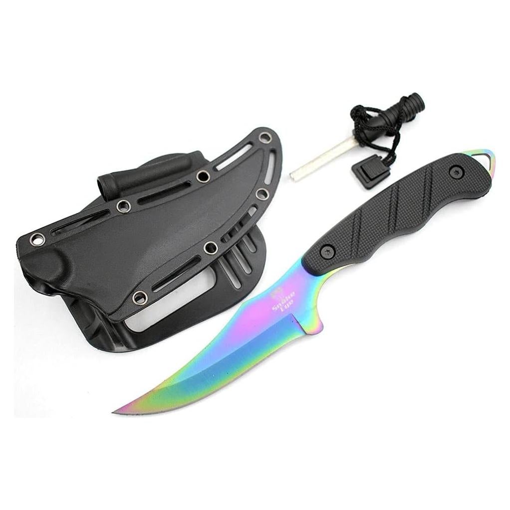 Cuchillo Táctico Snake Eye 22.86 cm con Funda Nylon Arcoíris