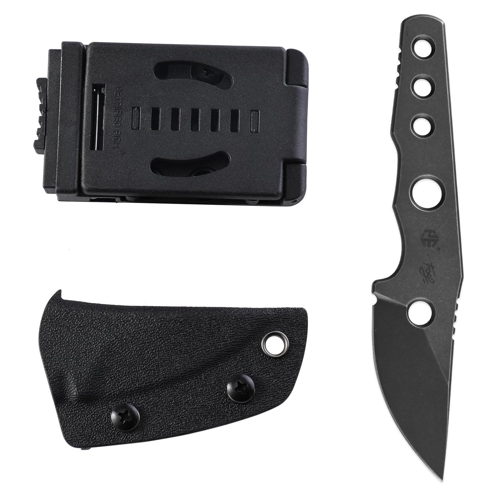 Cuchillo de Hoja Fija Pez Petrificado PFE13 Bison 6.1 cm