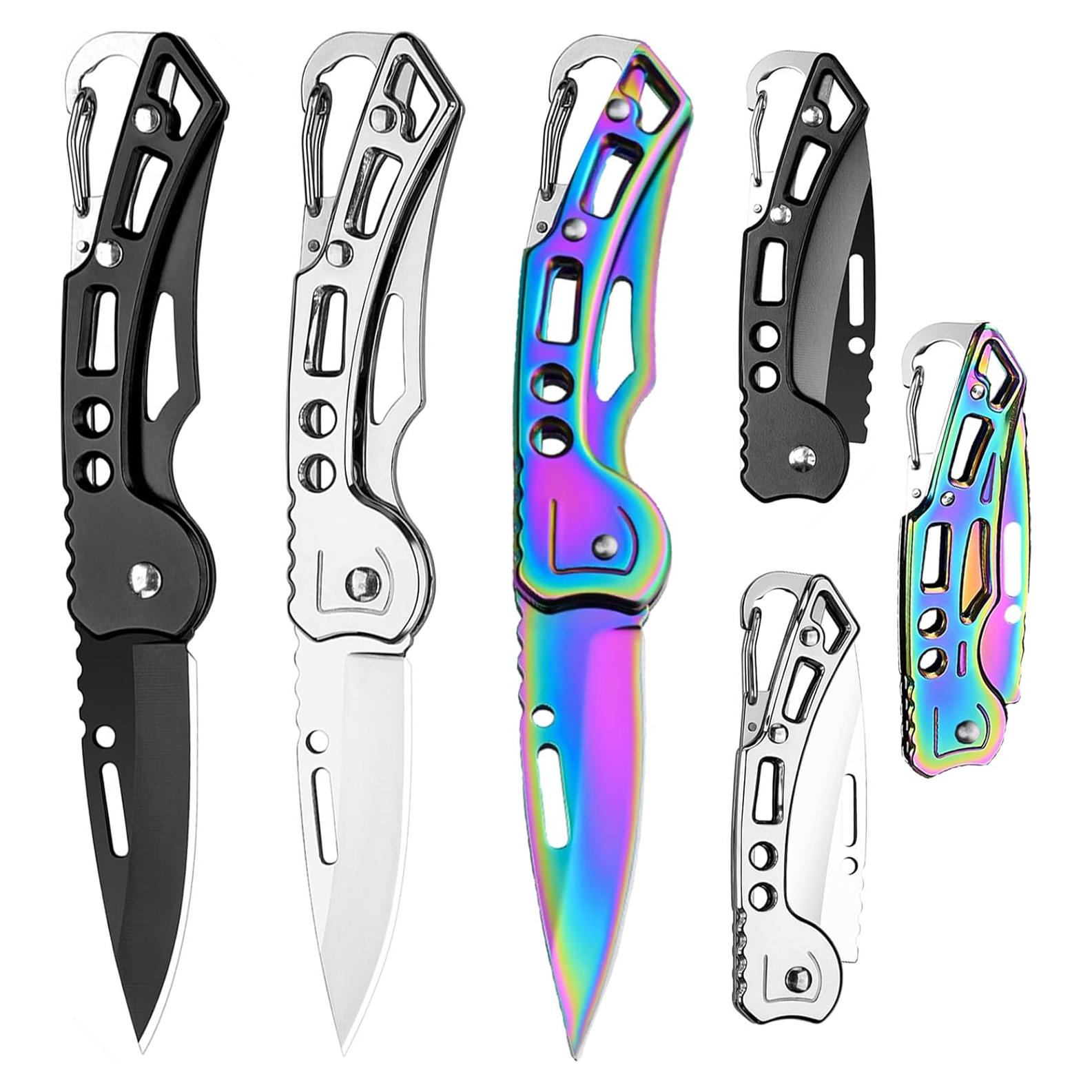 Paquete de 3 Cuchillos Plegables Daemson de Acero Inoxidable