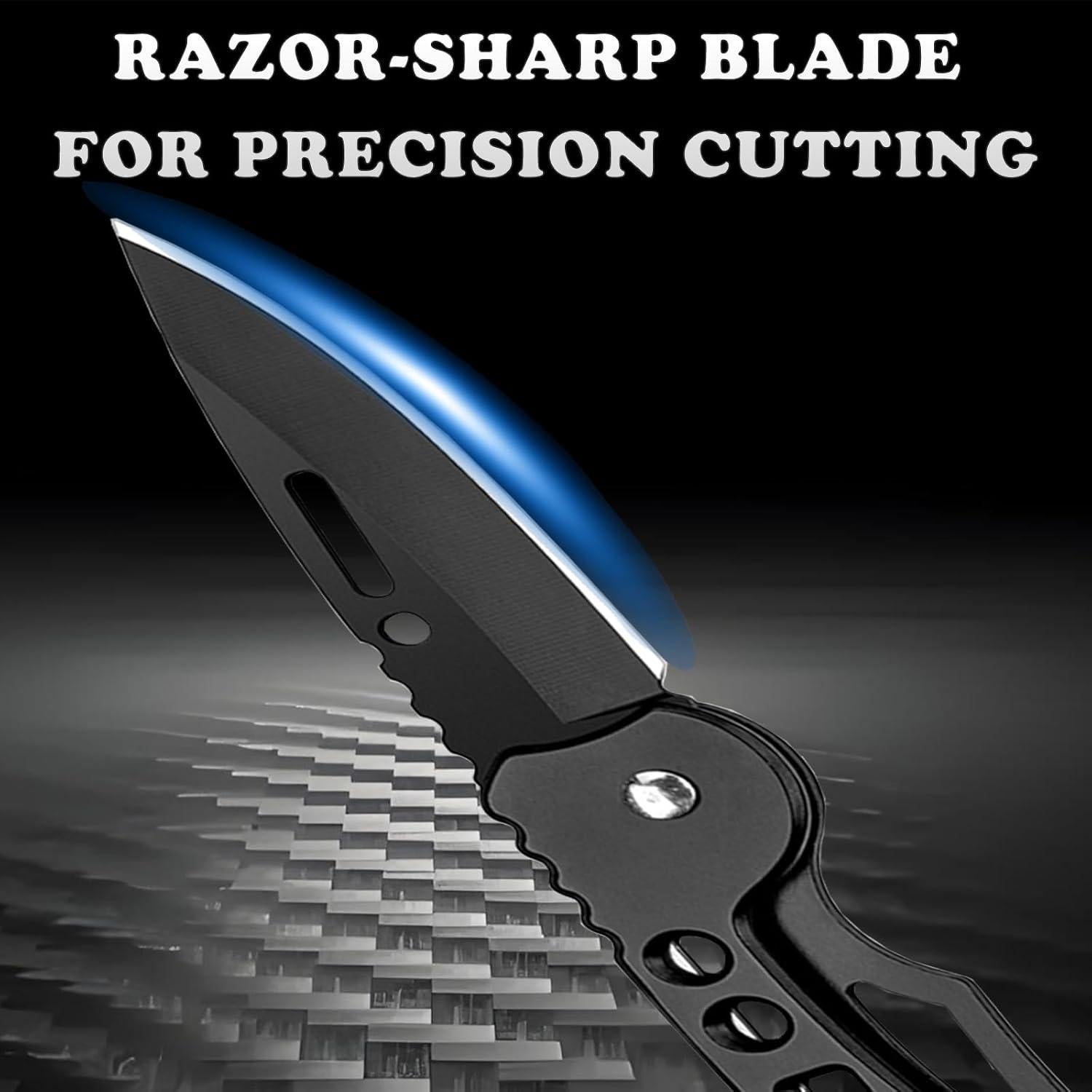 Paquete de 3 Cuchillos Plegables Daemson de Acero Inoxidable