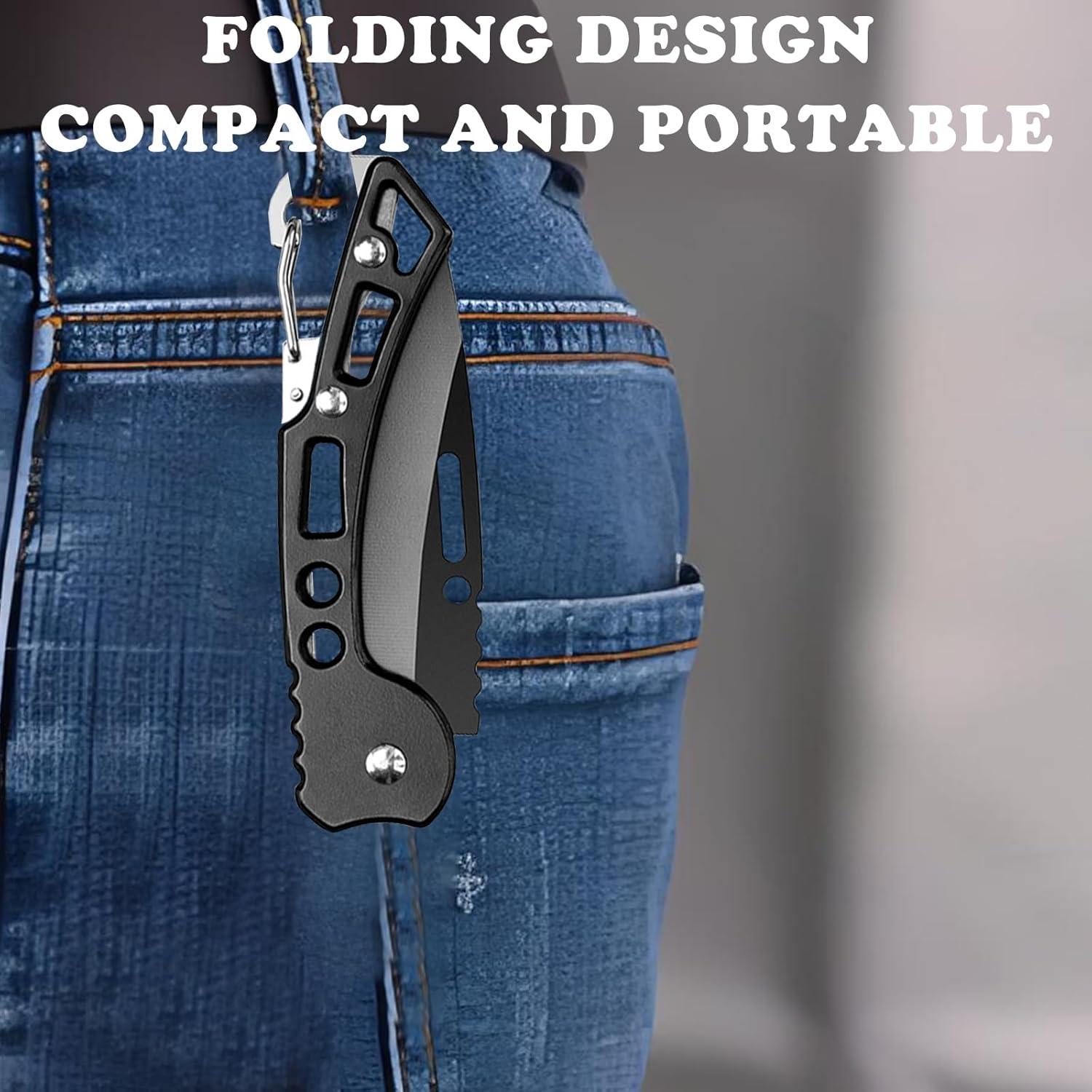 Paquete de 3 Cuchillos Plegables Daemson de Acero Inoxidable