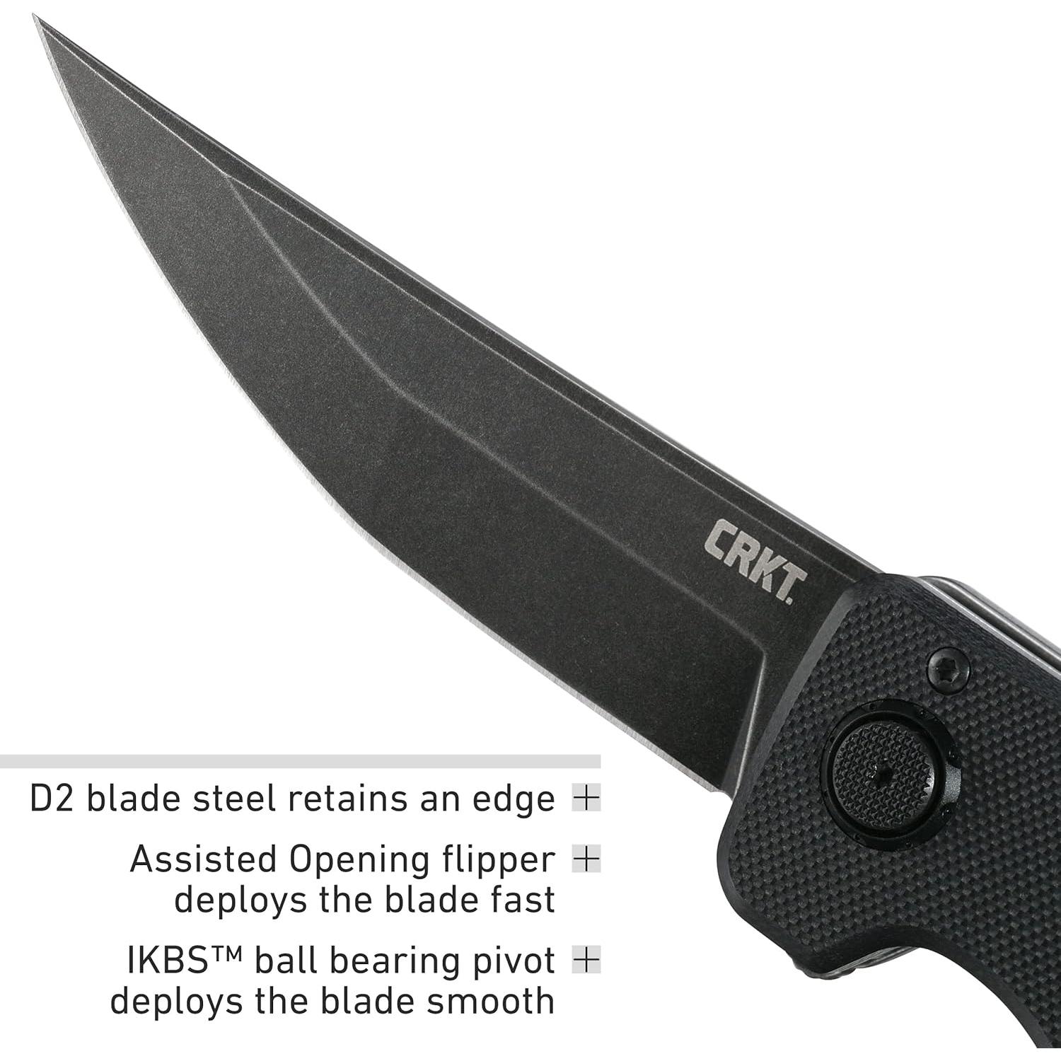 Cuchillo Plegable CRKT Inazuma No Ken 21.9cm D2 Negro