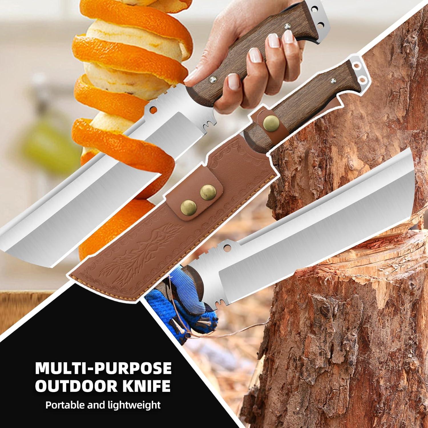 Cuchillo de Caza SXDGS 35 cm con Funda - Machete de Supervivencia