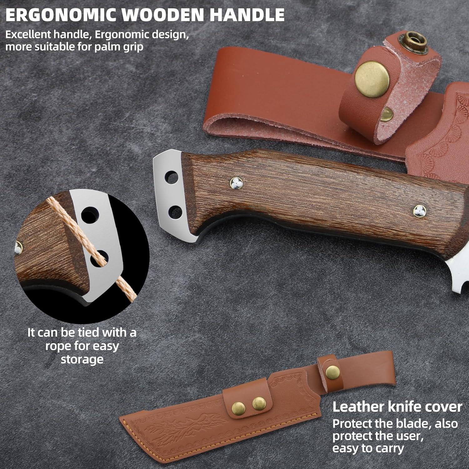 Cuchillo de Caza SXDGS 35 cm con Funda - Machete de Supervivencia