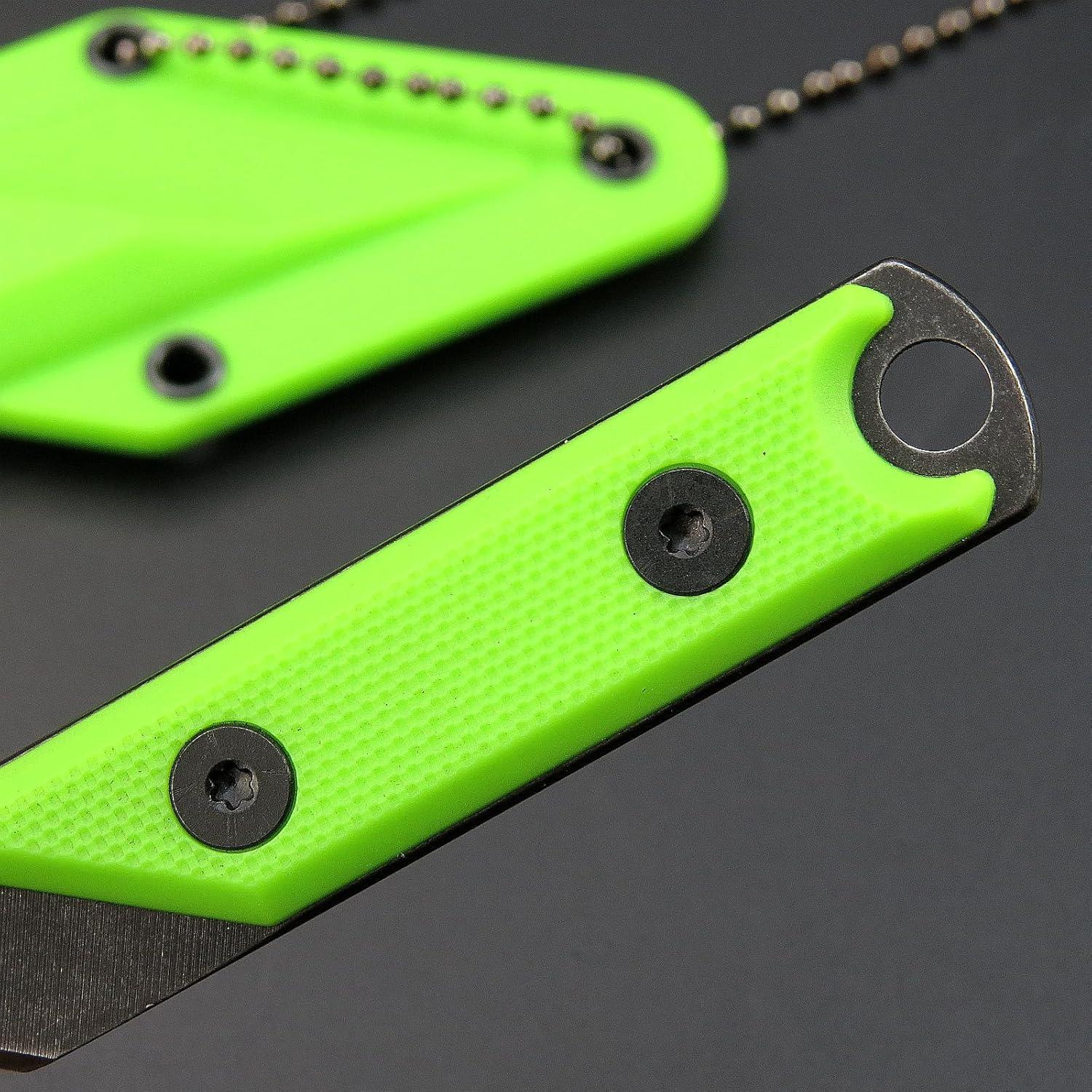 Cuchillo Fijo Ccanku C1146 EDC 8.7 cm Verde Claro con Funda