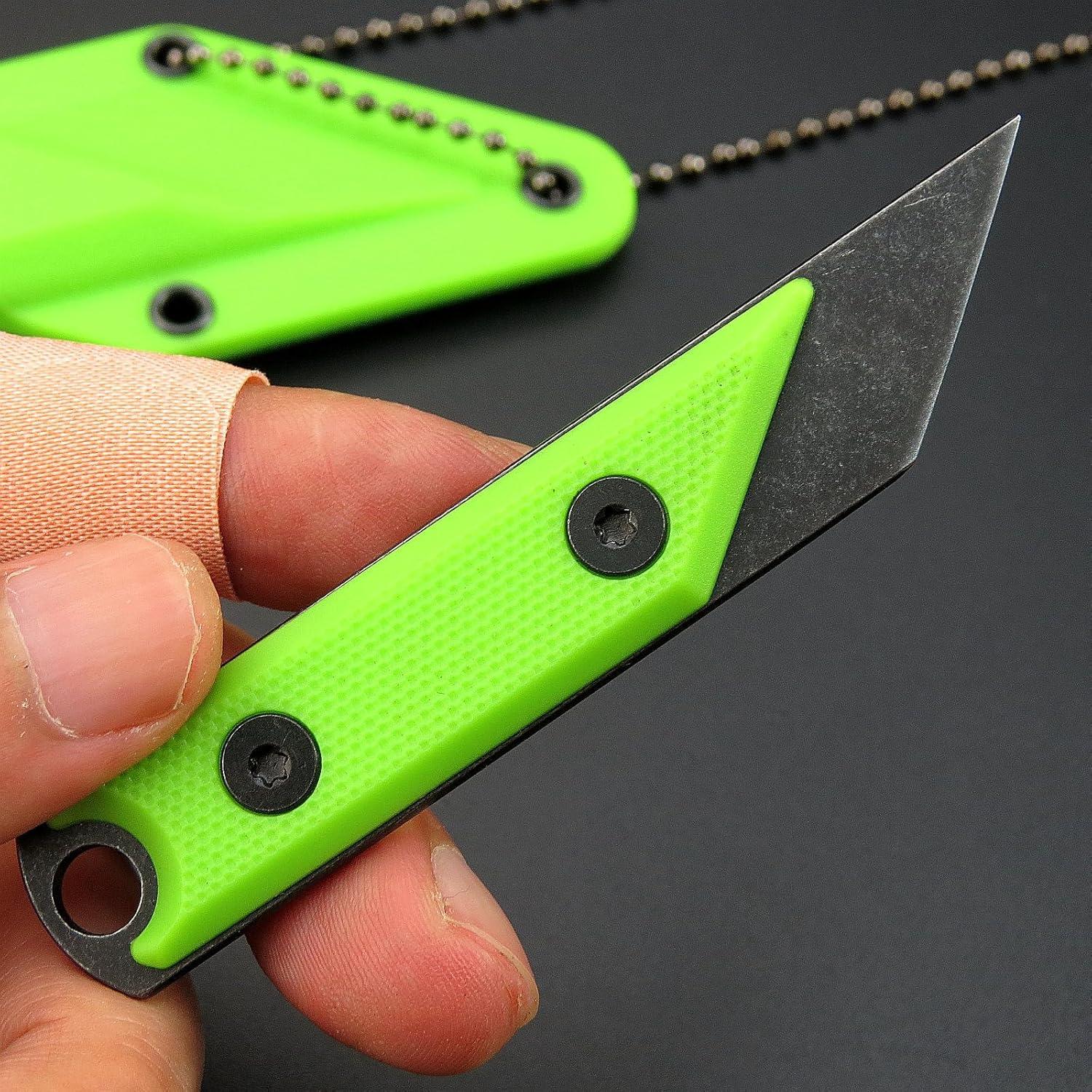 Cuchillo Fijo Ccanku C1146 EDC 8.7 cm Verde Claro con Funda
