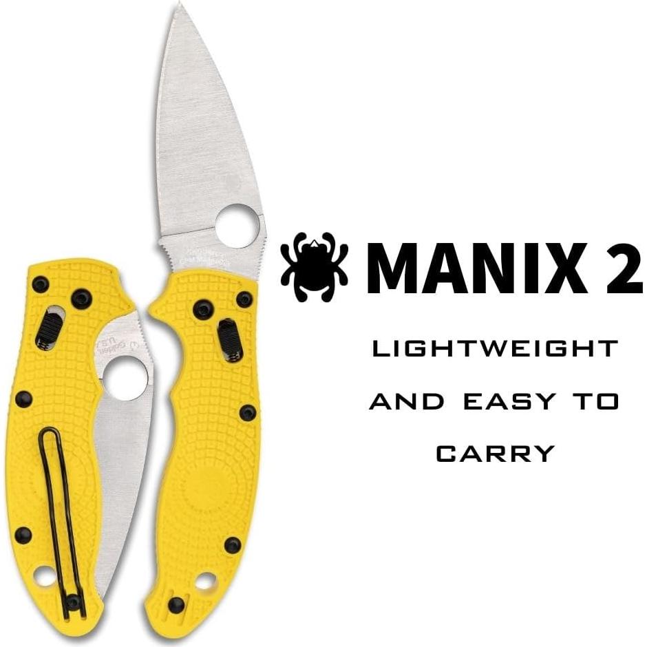 Cuchillo de bolsillo Spyderco Manix 2 Lightweight Salt 8.57 cm