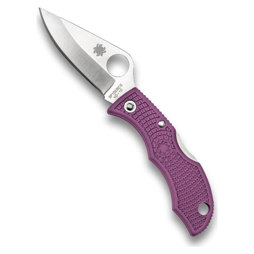Cuchillo Plegable Spyderco Ladybug 3 Filo Plano 11.1 cm Púrpura