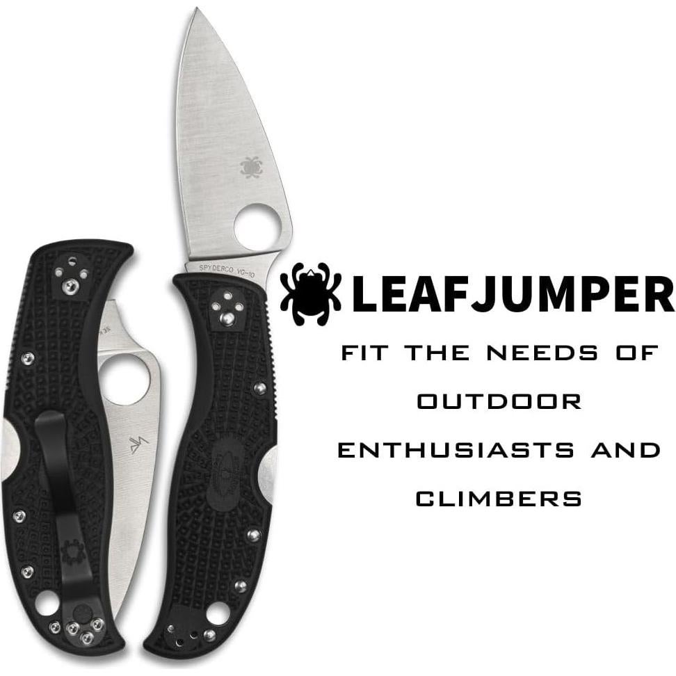 Cuchillo de bolsillo Spyderco Leafjumper VG-10 85g FRN negro