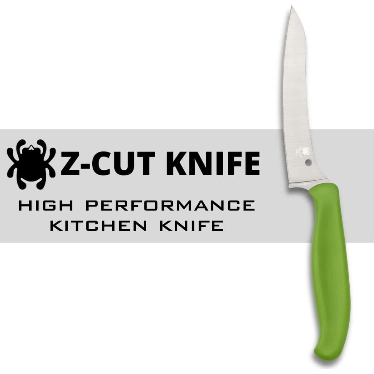 Cuchillo de Cocina Spyderco Z-Cut Verde 11.12 cm Hoja Afilada
