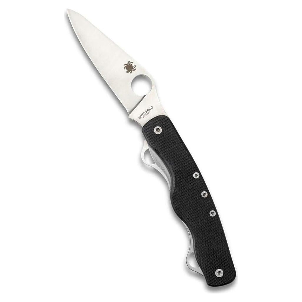 ClipiTool Standard Multi-Functional Pocketknife with 3 Stainless Steel Blades and Durable Black G-10 Handle - PlainEdge - C208GP