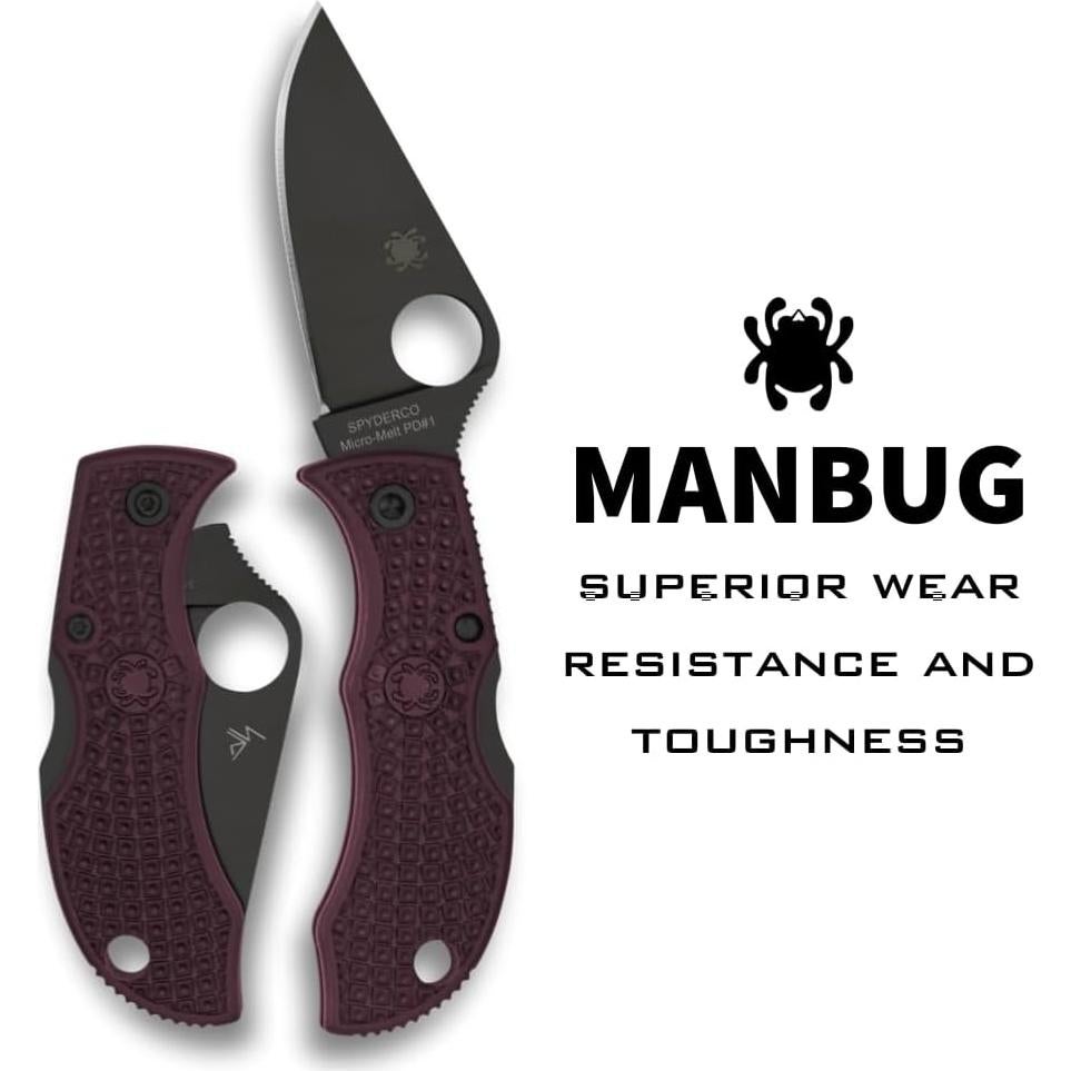 Cuchillo de bolsillo Spyderco Manbug - Acero Micro-Melt PD#1 5.08 cm