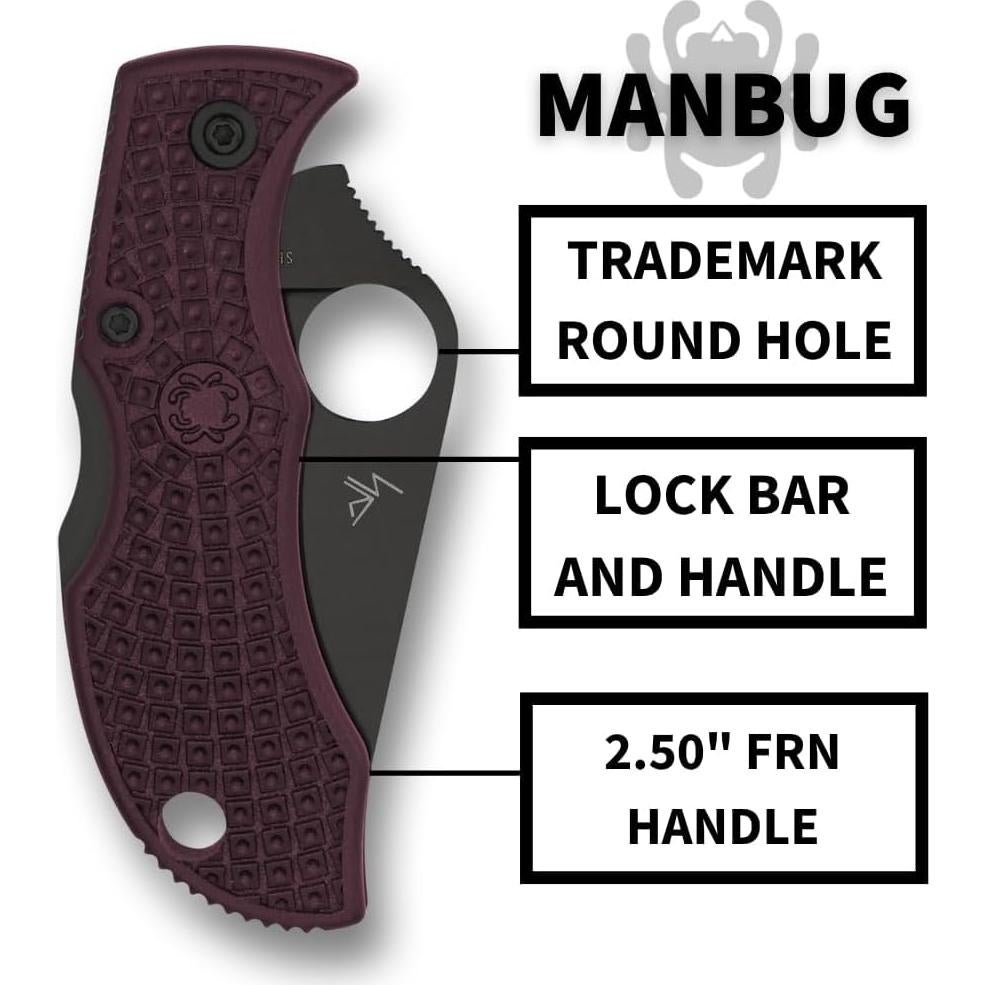 Cuchillo de bolsillo Spyderco Manbug - Acero Micro-Melt PD#1 5.08 cm