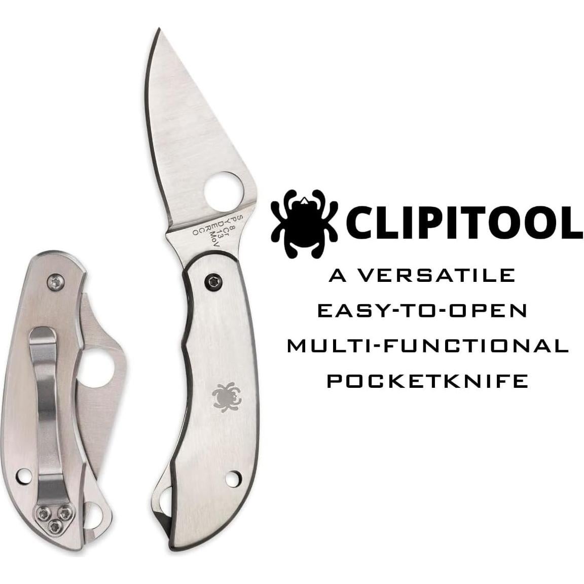 Cuchillo Utilitario Plegable Spyderco ClipiTool Acero Inoxidable