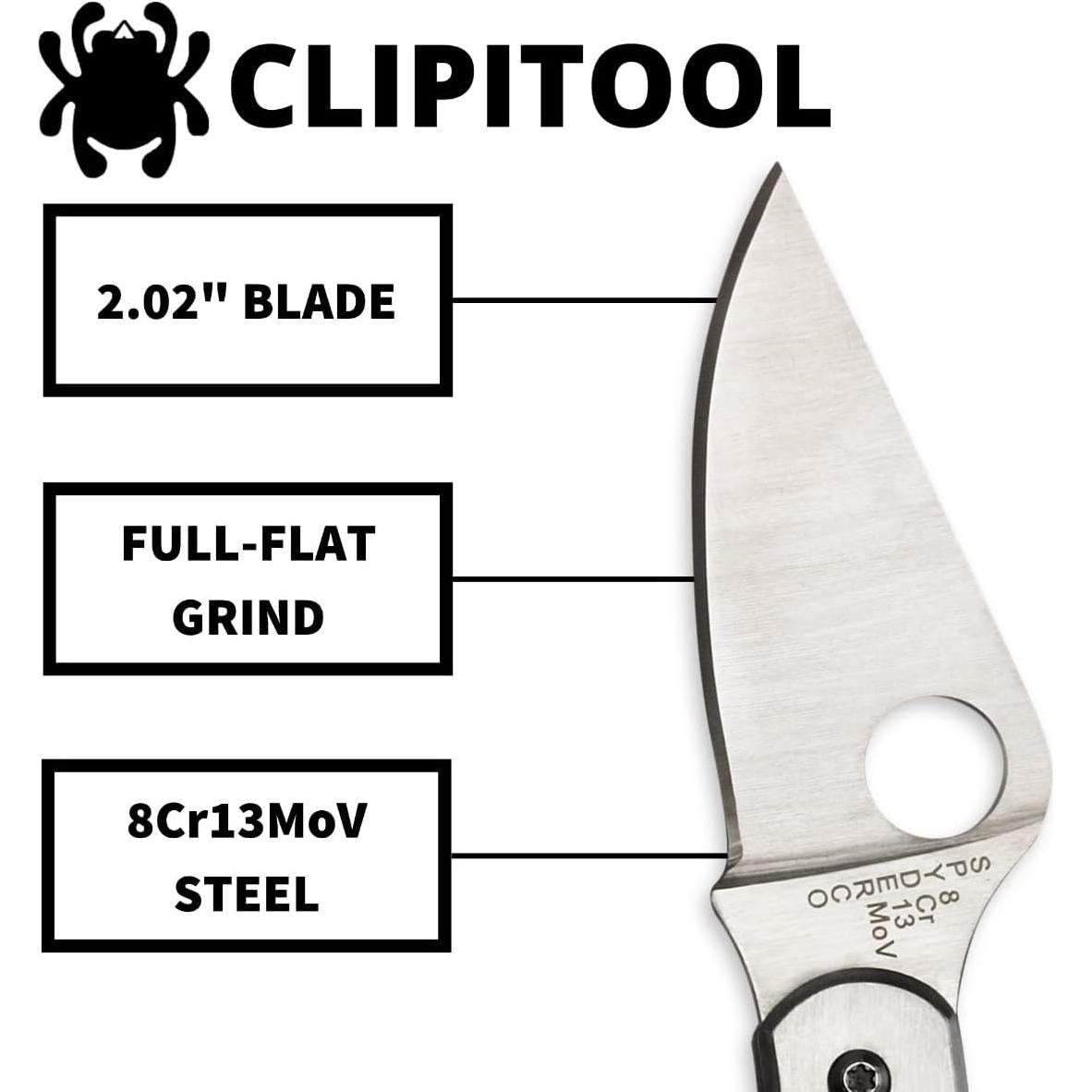 Cuchillo Utilitario Plegable Spyderco ClipiTool Acero Inoxidable